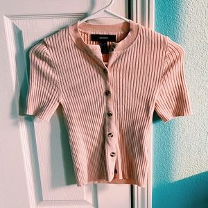 button up cropped sweater